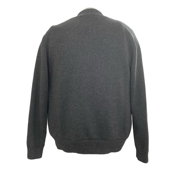 Emanuel Ungaro gray fleece lined zip front sweater XXL - Picture 9 of 11